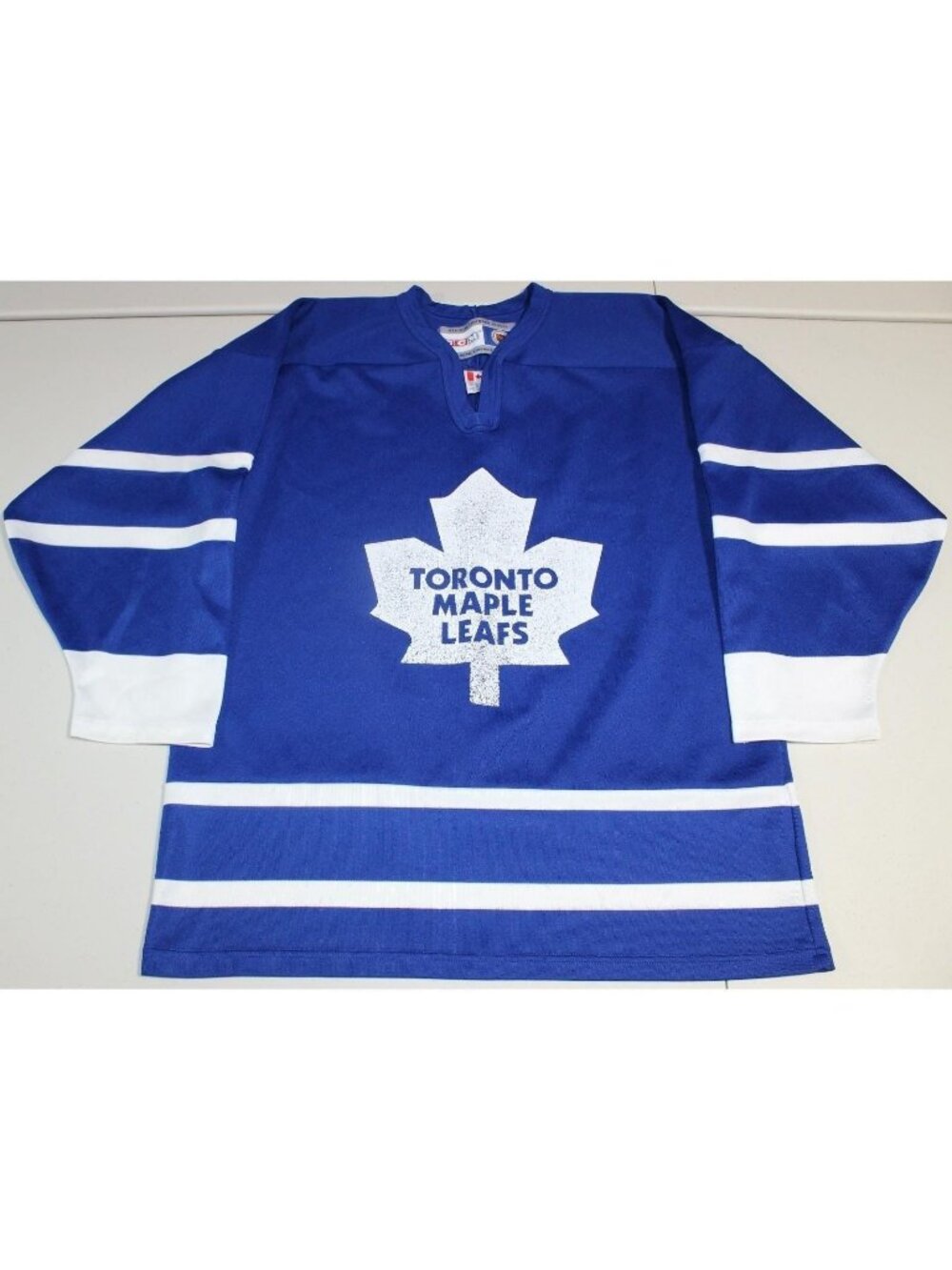 NHL Hockey Vintage Retro 90s Toronto Maple Leafs Jersey Adult Medium CCM Blue